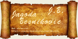 Jagoda Besniković vizit kartica